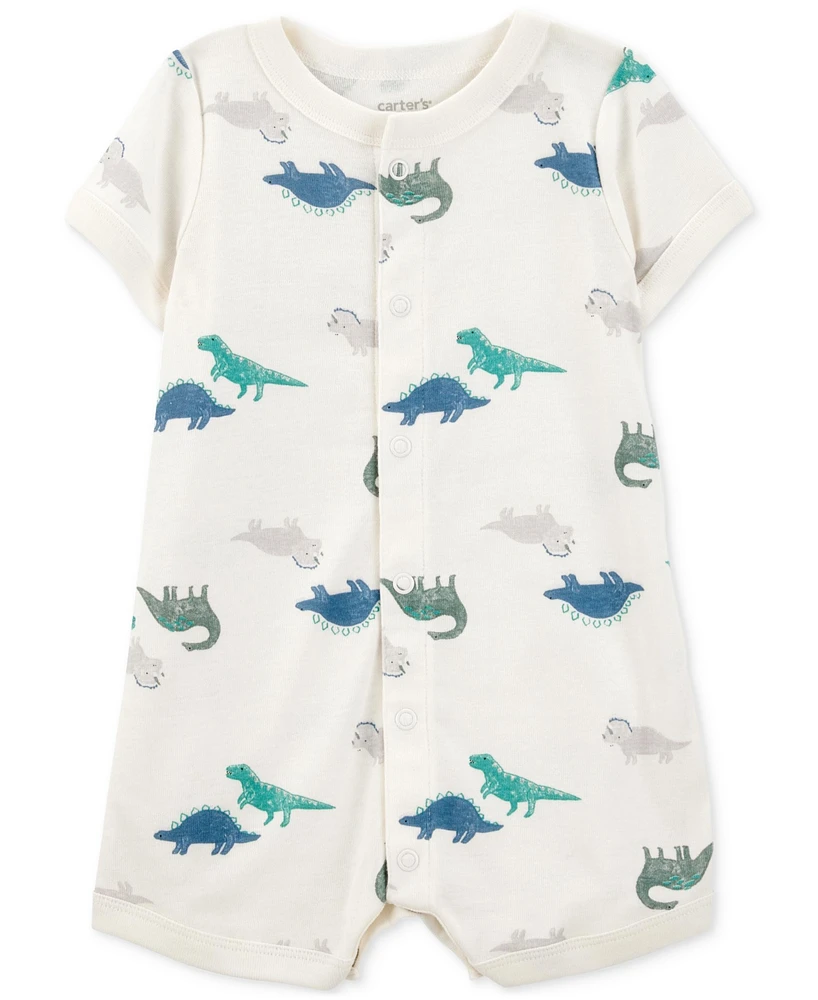 Carter's Baby Boys Cotton Short-Sleeve Snap-Up Romper