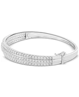 Effy Lab Grown Diamond Triple Row Bangle Bracelet (4 ct. t.w.) in 14K White Gold