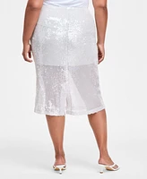 Bar Iii Trendy Plus Sequin Maxi Skirt, Exclusively at Macy's