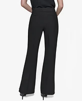 Karl Lagerfeld Paris Women's Mid-Rise Flare-Leg Pants