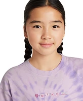Nike Big Girls Sportswear Tie-Dyed Crewneck T-Shirt