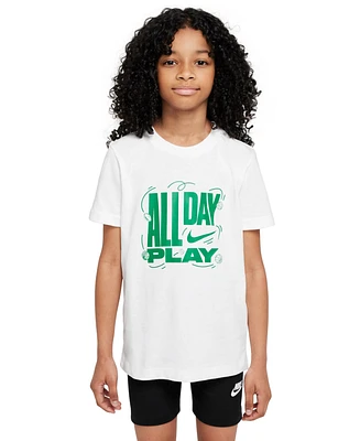 Nike Big Kids Sportswear Printed Crewneck T-Shirt