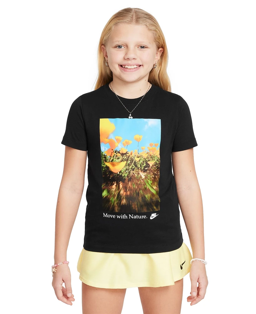 Nike Big Kids Sportswear Printed Crewneck T-Shirt