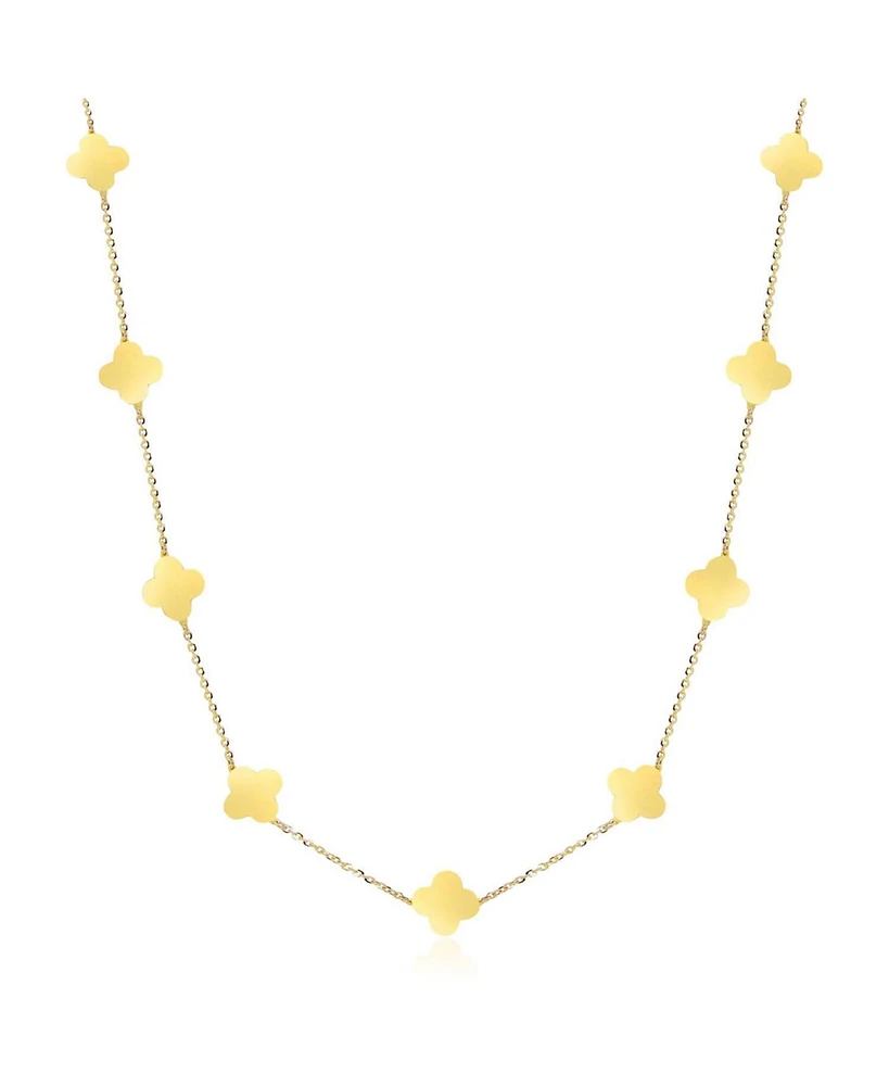 The Lovery Mini Gold Clover Necklace 14K Gold