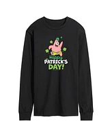 Airwaves Men's SpongeBob SquarePants Happy Patrick's Day Long Sleeve T-Shirt