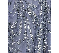 City Studios Juniors' Glitter Sequin Mesh Ball Gown, Created for Macy's