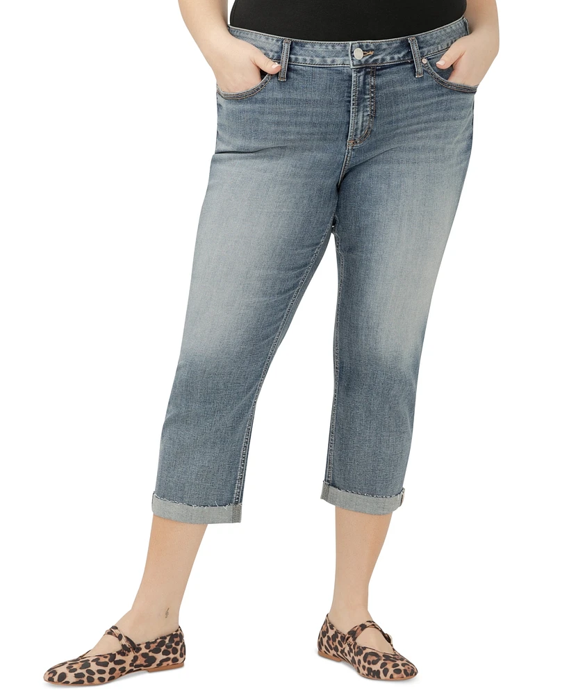Silver Jeans Co. Plus Elyse Mid-Rise Comfort Fit Capri