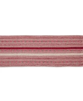 Design Imports Braided Stripe Jacquard Fringe Table Runner, 15" x 108"