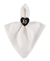 Design Imports Heart Chalkboard Napkin Ring, Set of 6