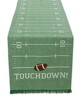 Design Imports Home Field Embellished Game Day Table Runner, 14" x 72"