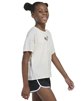adidas Big Girls Logo Graphic Short-Sleeve Drop-Shoulder T-Shirt