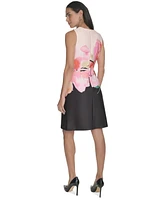Calvin Klein Petite Floral-Print Sheath Dress