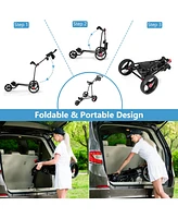 Durable Foldable Steel Golf Cart with Mesh Bag