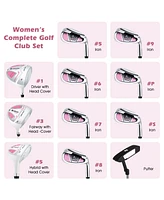 Women's Complete Golf Club Set Right Hand with Rain Hood