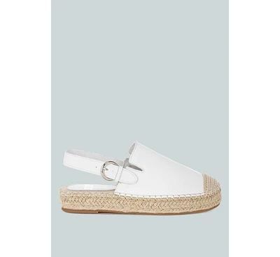 Azula Genuine Leather Espadrilles Sandals