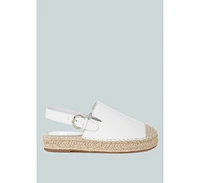 Azula Genuine Leather Espadrilles Sandals