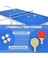 60 Inch Portable Tennis Ping Pong Folding Table with Accessories