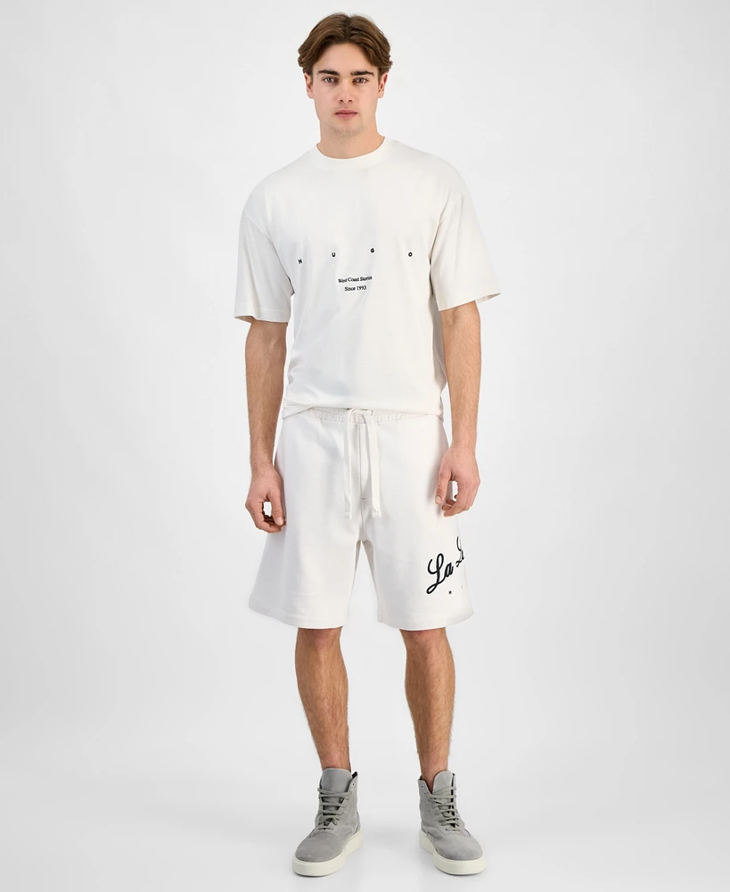 Hugo by Boss Men's Duold Relaxed-Fit Embroidered 8-1/2" Drawstring Shorts