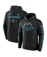 Fanatics Men's Black Philadelphia Eagles Super Bowl Lix Champions Four Piece Multi Hit Pullover Hoodie