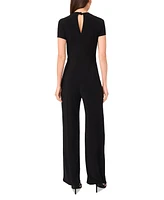 Vince Camuto Women's Faux-Wrap Buckle-Trim Keyhole Jumpsuit