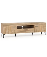 Tv Stand with 2 Cabinets and Storage Drawer Stylish Entertainment Console for Living Room