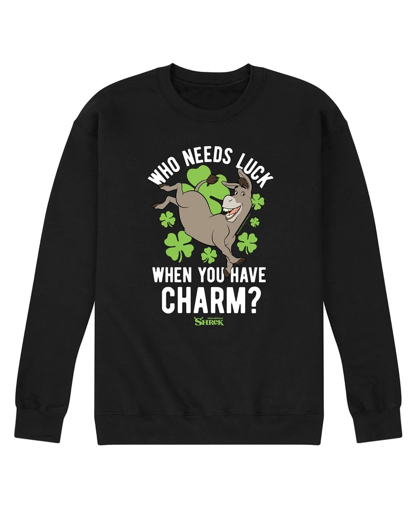 Airwaves Men's Shrek Luck Charm Donkey Long Sleeve Fleece