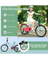 Kids Bike with Adjustable Handlebar and Saddle for 4-8 Years Old