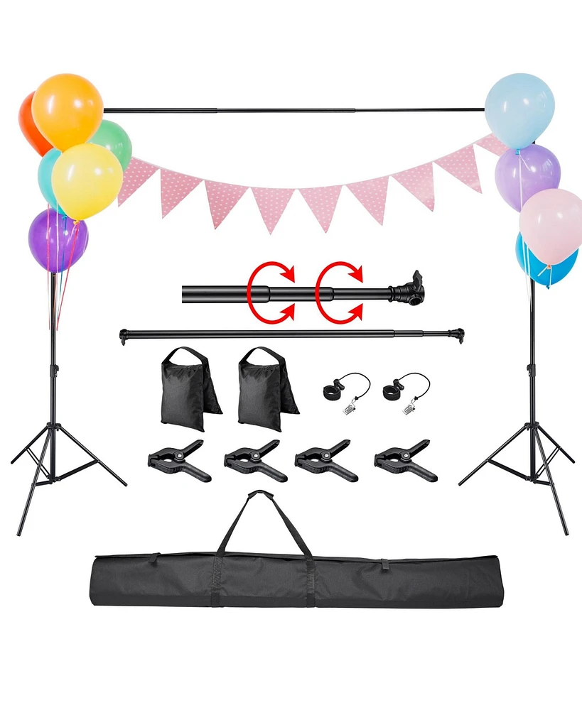 9.5x10 Ft Photo Backdrop Stand Kit Tripod Crossbar for Muslin Background Studio