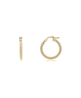 The Lovery Mini Mesh Gold Hoop Earrings 14K Yellow Gold