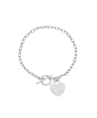 The Lovery Gold Heart Toggle Bracelet 14K Gold