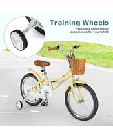 Kids Adjustable Bike with Reflectors and Bell Safe Bicycle for Children Aged 4-7 Years Old