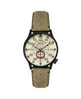 Avi-8 Men's Hawker Typhoon Baldwin Automatic Khaki Leather Strap Watch, 42mm
