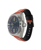 Avi-8 Men's Bell X-1 Machbuster Automatic Rubber and Leather Strap Watch