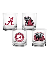 Indigo Falls Alabama Crimson Tide Collector's 14oz. Rocks Glass Set 4-Pack