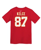 Nike Preschool Travis Kelce Red Kansas City Chiefs Super Bowl Lix Player Name Number T-Shirt