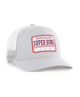 '47 Brand Men's Gray Super Bowl Lix Ellington Adjustable Trucker Hat