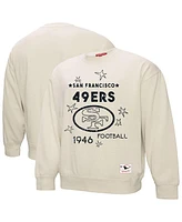 Mitchell & Ness Women's Cream San Francisco 49ers Shooting Stars Pullover Sweatshirt