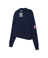 Pro Standard Women's Navy New York Yankees Game Day Classics Crewneck Pullover Sweatshirt