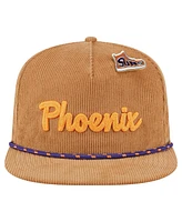 New Era Men's Tan Phoenix Suns Victory Grove Corduroy Sneaker Pin Golfer Snapback Hat