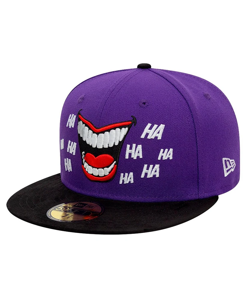 New Era Men's Purple Joker Laugh Out Loud 59FIFTY Fitted Hat