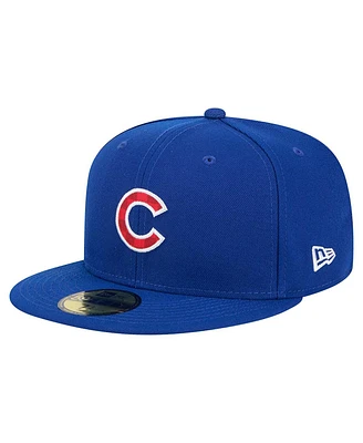 New Era Men's Royal Chicago Cubs Checkered Undervisor 59FIFTY Fitted Hat