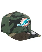 New Era Men's Camo Miami Dolphins Woodsy 9FIFTY Snapback Hat