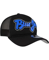 New Era Men's Black Toronto Blue Jays Retro Bold A-Frame Trucker 9FORTY Adjustable Hat