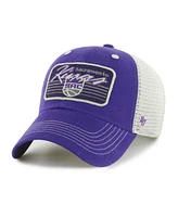 '47 Brand Men's Purple Sacramento Kings Five Point Patch Clean Up Adjustable Hat