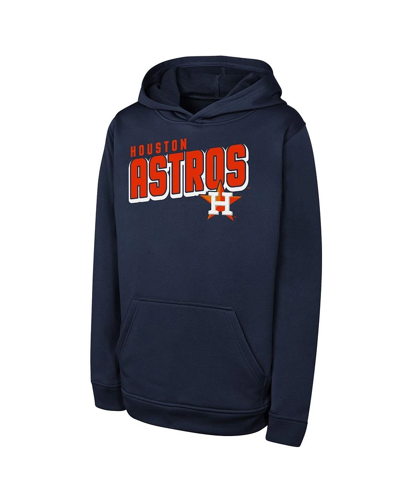 Outerstuff Big Boys and Girls Navy Houston Astros Cyber Punk Pullover Hoodie