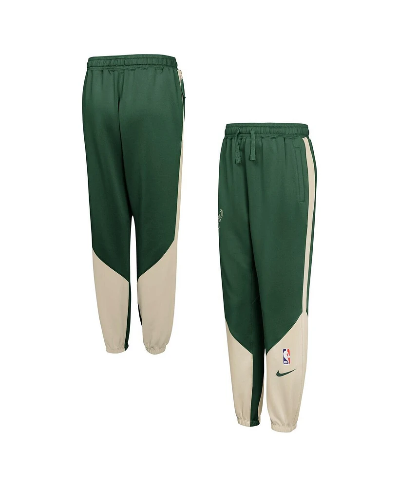 Nike Big Boys and Girls Hunter Green Milwaukee Bucks 2024/25 Authentic Showtime Pants