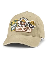 American Needle Men's Khaki Smokey Bear Iconic Adjustable Hat