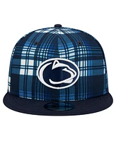 New Era Men's Navy Penn State Nittany Lions Plaid 9FIFTY Snapback Hat