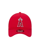 New Era Men's Red Los Angeles Angels 9FORTY A-Frame Trucker Adjustable Hat