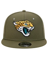 New Era Men's Olive Jacksonville Jaguars Main 9FIFTY Snapback Hat